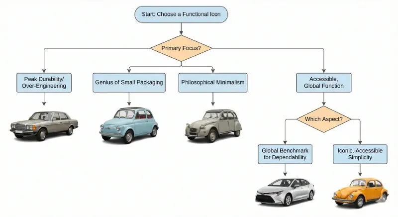 A flow chart showing the selection choices