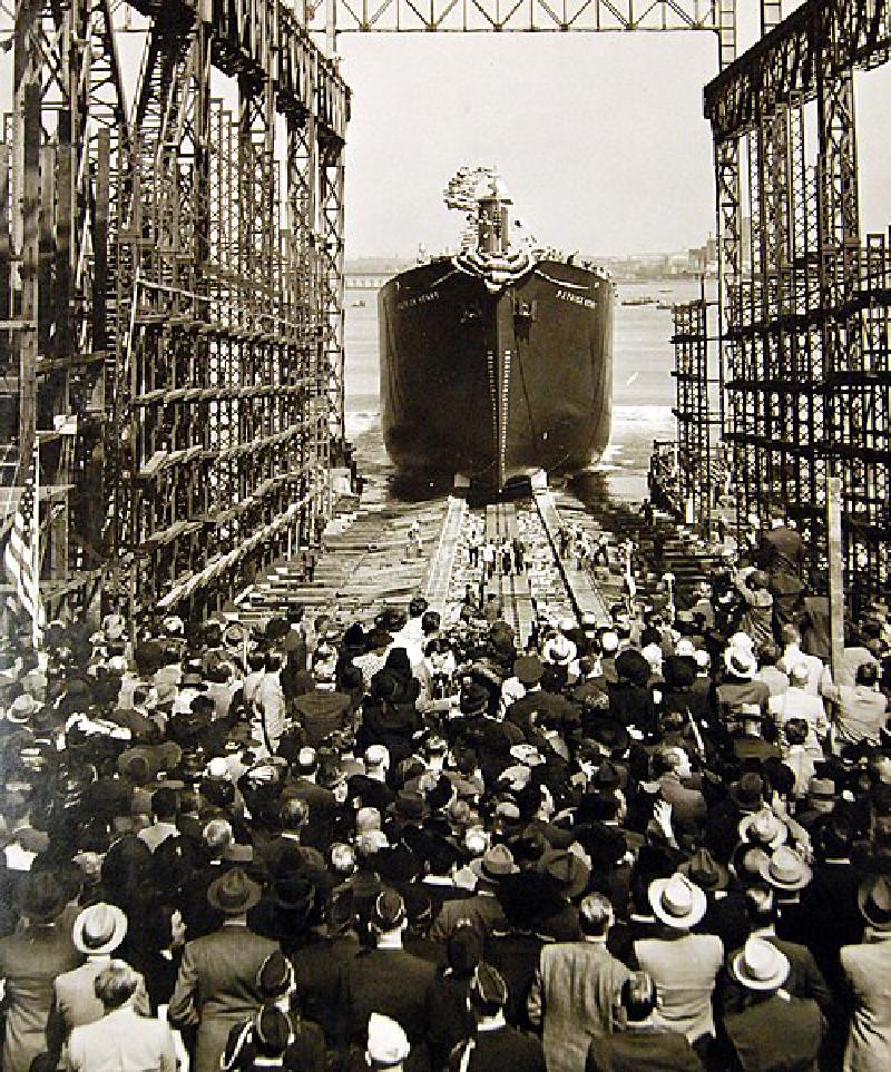 SS Patrick Henry launching on Liberty Fleet Day, September 27, 1941