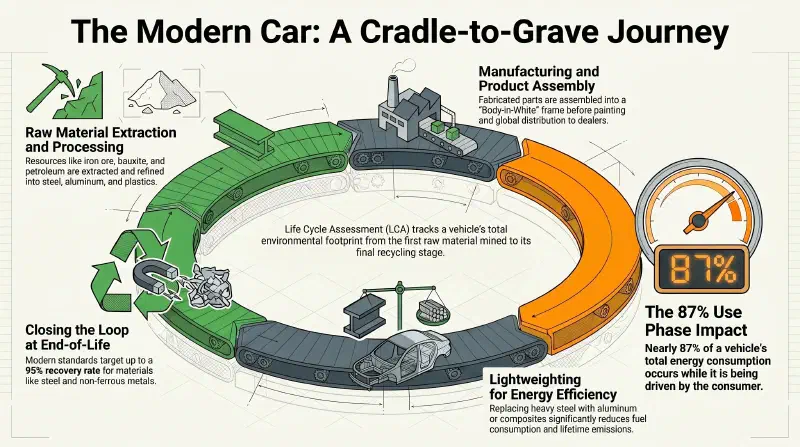 Modern Car Cradle-to-Grave Journey